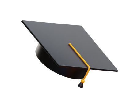 Birrete de graduación, simbolizando el logro y la culminación exitosa de los estudios preuniversitarios en la Academia Pitágoras y el inicio de una nueva etapa en las universidades más importantes del Perú UNMSM, PUCP, y la UNI